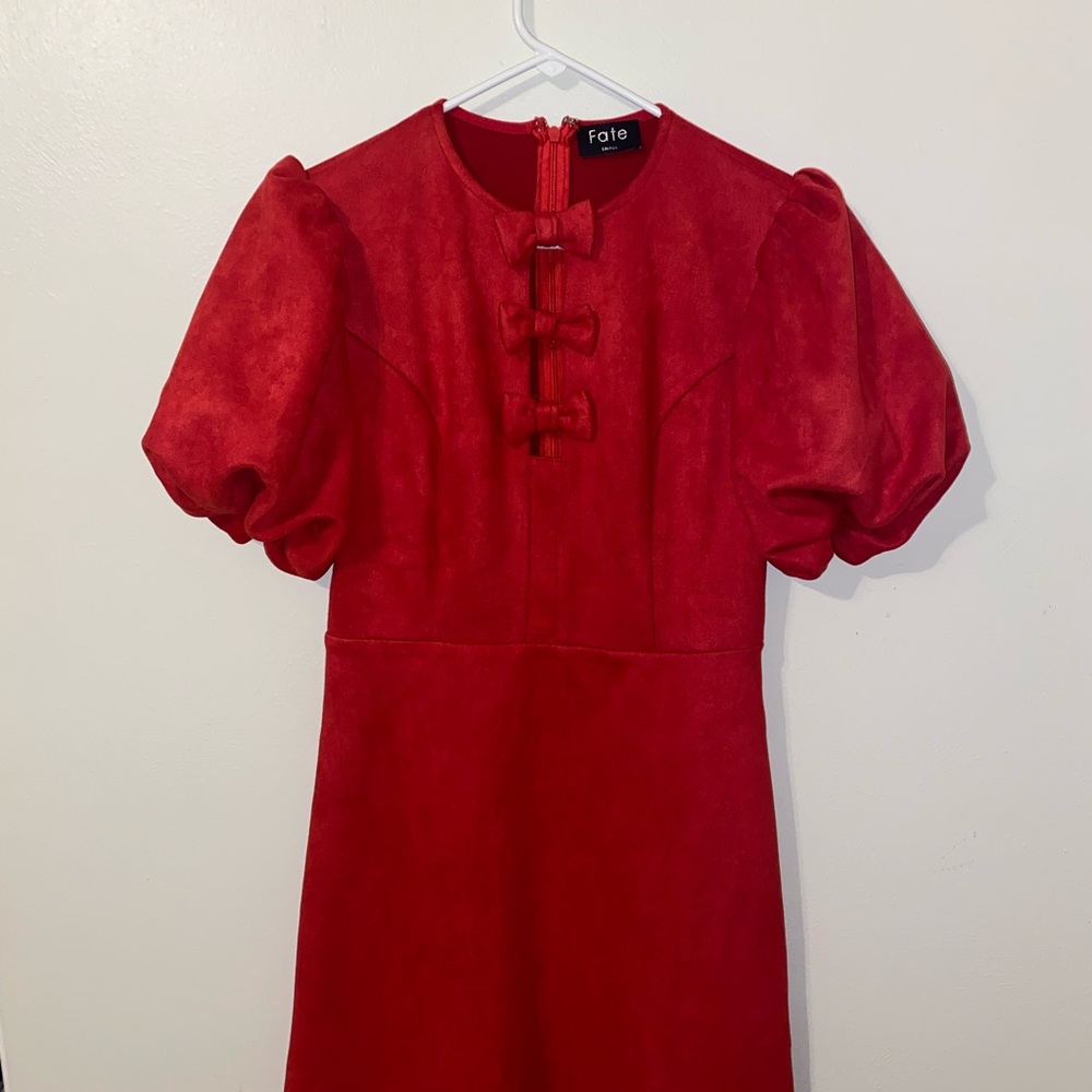 Velvet red dress
